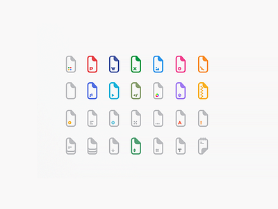 Files extensions icons color design extension file files icon icon design icon set iconography icons icons pack music notepad png powerpoint txt ui vector