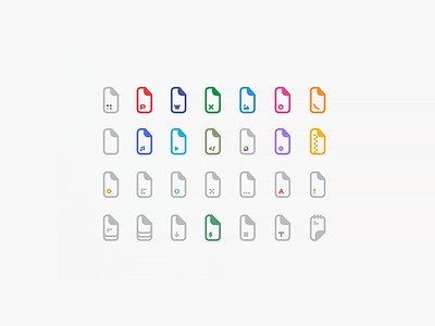 Files extensions icons