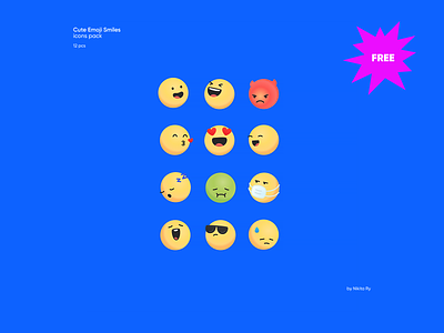 Cute Emoji Smiles Icon Set | free download