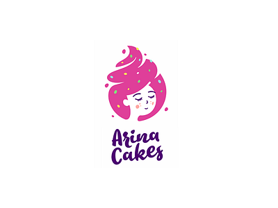 Logo for confectioner cakes confectioner girl hair home logo pancakes sugar