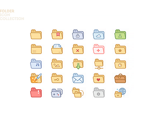 Folder Icon Set by Niki Ry on Dribbble