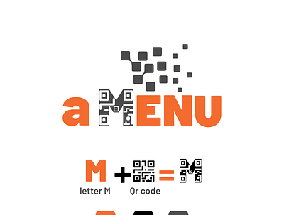 site logo for qr code menus app design graphic design logo vector