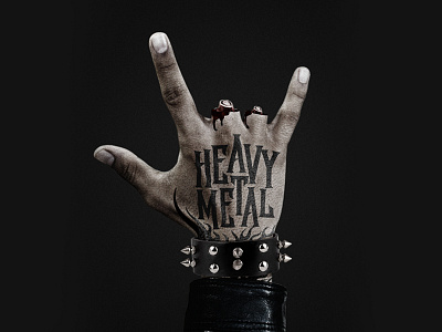 Rock hand heavy metal rock