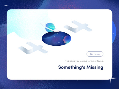 404 404 error page design falling illustration illustrator not found space star ui