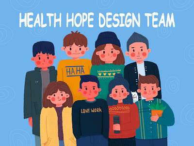 health hope design team freehand illustration 插图