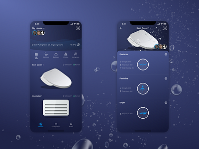 Smart Sanitary app design smart sanitary ui