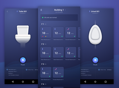 smart sanitary app design iot smart sanitary ui