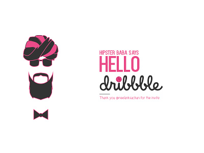 Hello Dribbble baba colors debut dribbbler first shot hello hipster hipster baba india indian