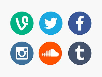Social Network Icons facebook flat icon icons instagram network png social soundcloud tumblr twitter vine
