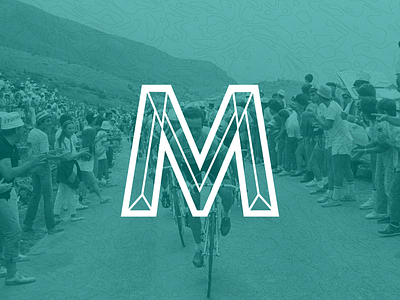 M-Logo bicycle company logo m retro vintage