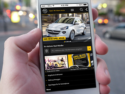 Opel.de mobile iphone mobile opel responsive website