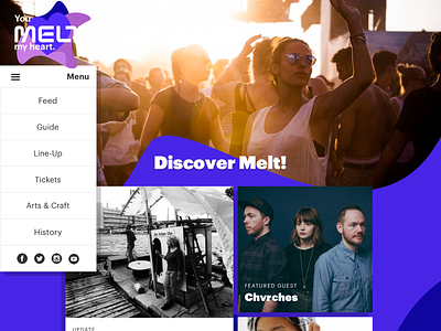 Melt! Festival 2016 Proposal design festival melt menu music ui ux web