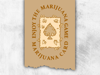 Marijuana Card black card cartoon design graphic design illustration logo marijuana vintage white