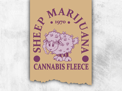 Sheep Marijuana animals black design graphic design illustration logo logo vintage marijuana sheep sheep marijuana vintage white