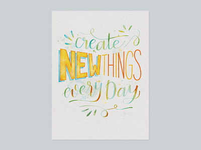 Create New Things handlettering illustration lettering procreate lettering typography