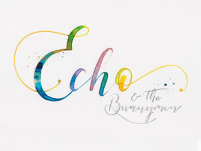 Echo customtype handlettering lettering watercolourlettering