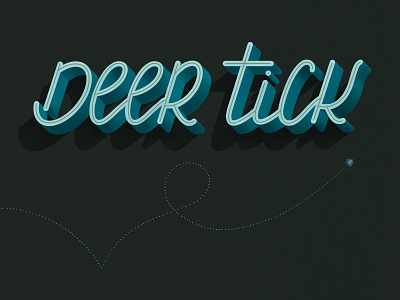 Deer Tick 3dlettering graphic design handlettering illustration lettering procreate lettering type daily typography