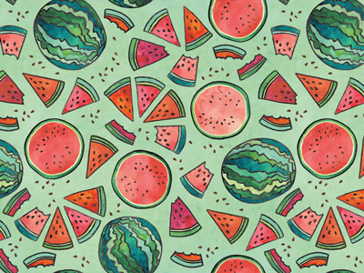 Taste of summer animated design graphic design illustrated illustrated food illustration pattern design seamless pattern textile pattern