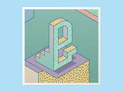 Isometric E 36 days of type 36days e 36daysoftype 3dlettering adobe illustrator customtype design graphic design illustration lettering type daily typography vector