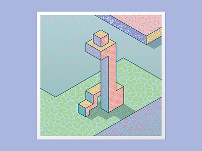 Isometric i 36 days of type 36days i 36daysoftype 3dlettering adobe illustrator customtype graphic design illustration lettering type daily typography vector