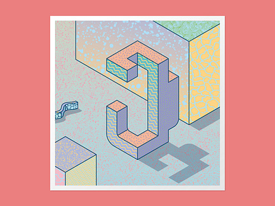 Isometric J 36 days of type 36days j 36daysoftype 3dlettering adobe illustrator customtype handlettering illustration lettering type daily typography vector