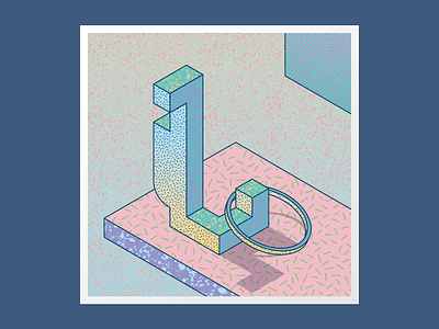 Isometric L 36 days of type 36days l 36daysoftype 3dlettering adobe illustrator customtype handlettering lettering type daily typography