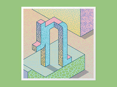 Isometric N 36 days of type 36days o 36daysoftype 3dlettering adobe illustrator customtype illustration lettering type daily typography vector