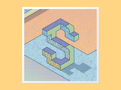 Isometric S 36 days of type 36days s 36daysoftype 3dlettering adobe illustrator customtype handlettering illustration type daily