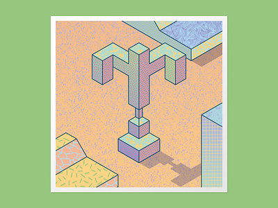 Isometric T 36 days of type 36days t 36daysoftype adobe illustrator customtype handlettering type daily typography