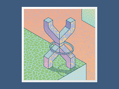 Isometric X 36 days of type 36days x 36daysoftype 3dlettering adobe illustrator customtype handlettering illustration lettering textures type daily typography vector