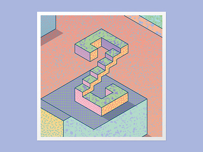 Isometric Z 36 days of type 36days z 36daysoftype 3dlettering adobe illustrator customtype handlettering lettering textures type daily typography vector