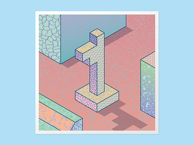 Isometric 1 36 days of type 36days 1 36daysoftype 3dlettering adobe illustrator customtype handlettering lettering type daily vector