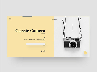 Classsic Camera exploration interface minimal modern simple trend ui ux