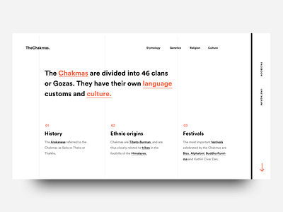The chakmas. interface minimal modern simple typography ui