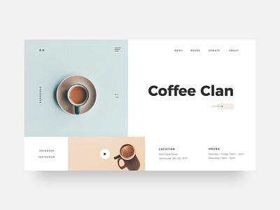 Coffee Clan- landing clean interface design minimal simple type typogaphy ui uidesign ux
