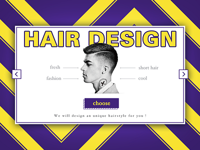 Hairstyle web design hairstyle ui
