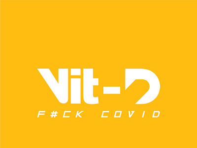 Vit D Logo branding corona coronavirus covid covid19 design fuckcovid illustration logo sport typo typography vector vit d vitd yellow