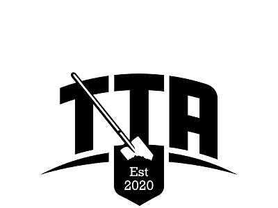 TTA Logo adventure bike branding design dig font landscaping logo mountain bike mtb outdoors shovel single colour trail typo typography