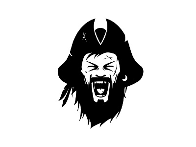 Blackbeard argh beard blackbeard character face illustration logo pirate