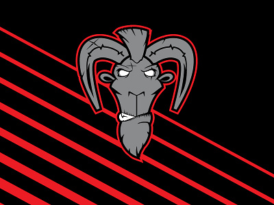 Gruff character face goat illustration logo mascot mtb sport