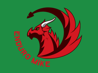 Enduro Mike horns animal logo animal dragon vector sticker sport mtb character branding typography typo design tee logo illustration