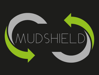 Mudshield logo arrow arrows branding chain chainlink circles design illustration logo logo design logodesign mudshield recycle recycled redesign typo typography vector