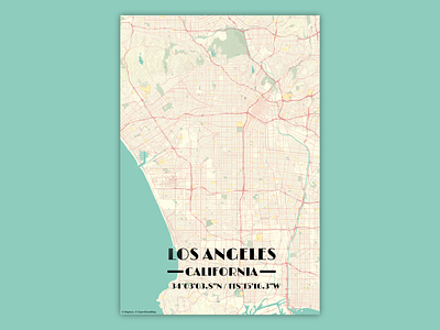 LA Vintage City Map