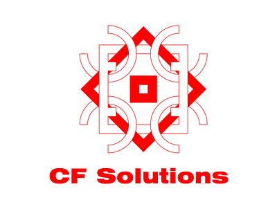 CF Solutions branding design logo vector