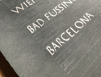 Barcelona calligraphy letters