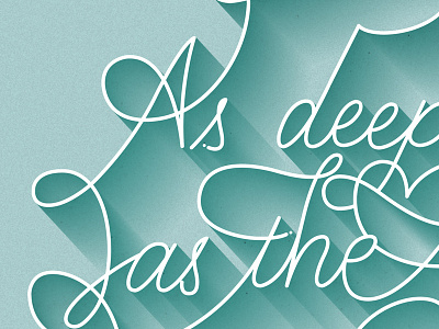 As Deep As The Ocean design lettering logo print
