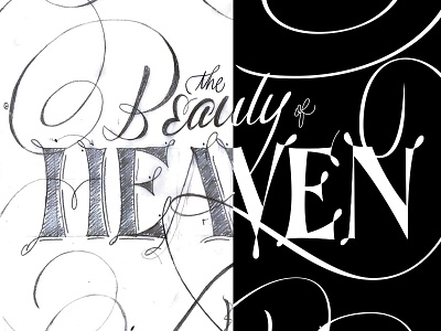 The Beauty Of Heaven Dribbble design graphic design lettering