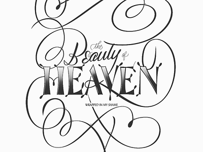 The Beauty of Heaven design lettering