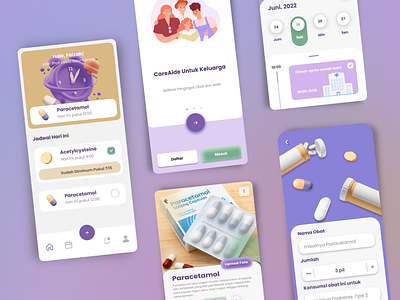 CareAide Redesign Concept case study drugs fake project medicine mobile apps redesign ui ux