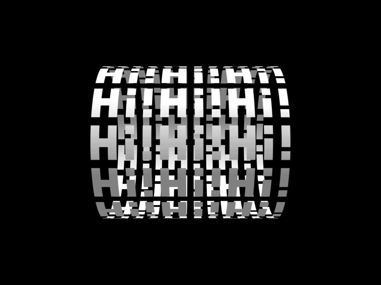 Hi! brand design branding design font graphic graphic design idea identity kinetic kinetictype kinetictypography letter lettering minimal simple typography